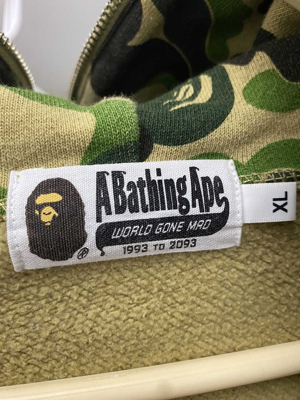 Bape Bape ABC Camo Full Zip Up Hoodie Green - image 2