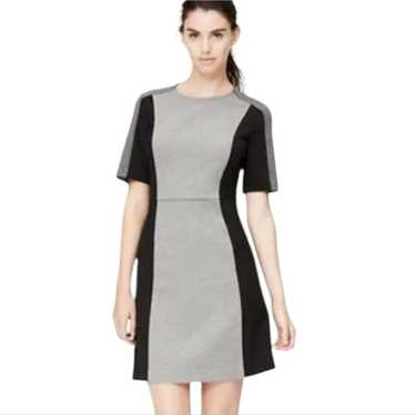 Loft Colorblock black and gray A-Line dress 6