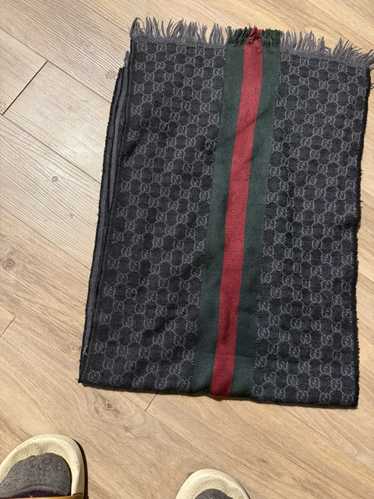 Gucci GUCCI Knitted Wool Striped Web Verbier SCARF - image 1