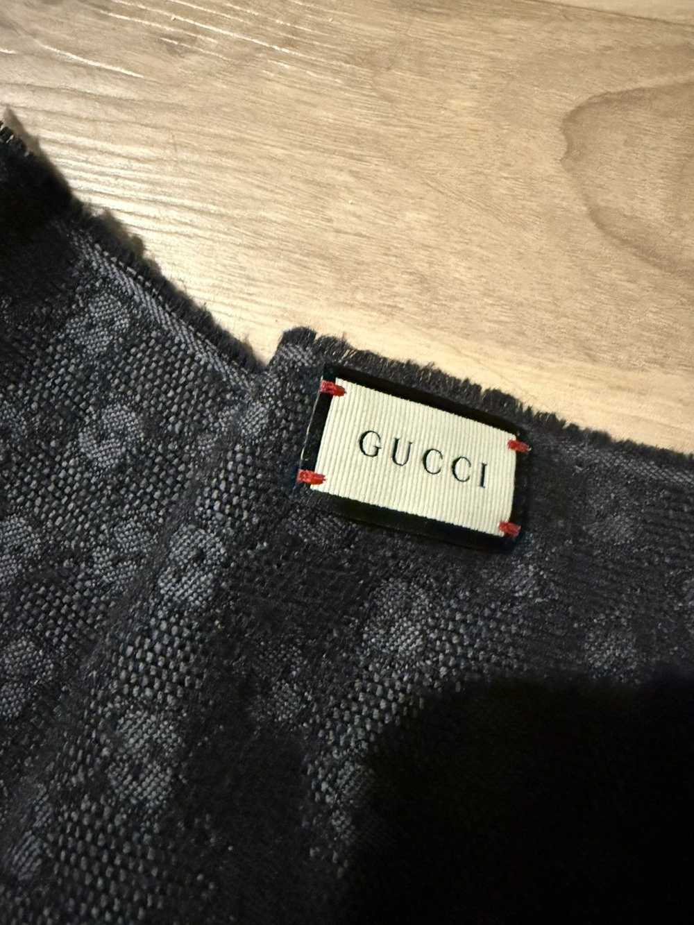 Gucci GUCCI Knitted Wool Striped Web Verbier SCARF - image 3