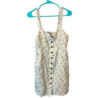 American Eagle cream sleeveless floral country sum