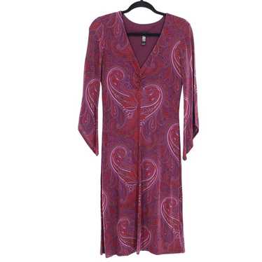 Laundry Paisley Dress Womens 8 Purple Red Witchy … - image 1