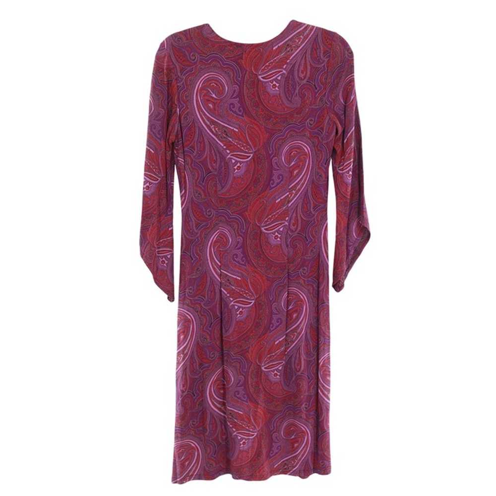 Laundry Paisley Dress Womens 8 Purple Red Witchy … - image 2