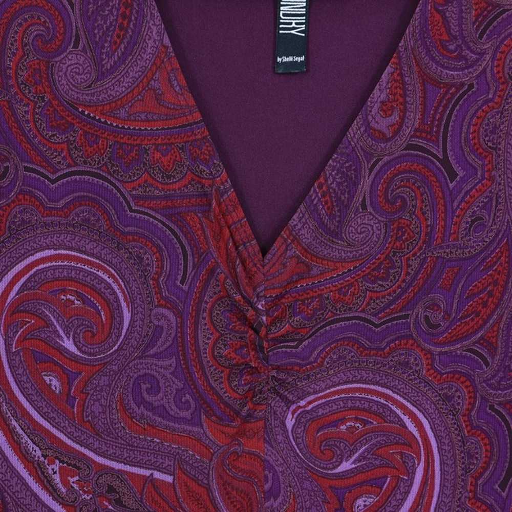 Laundry Paisley Dress Womens 8 Purple Red Witchy … - image 7