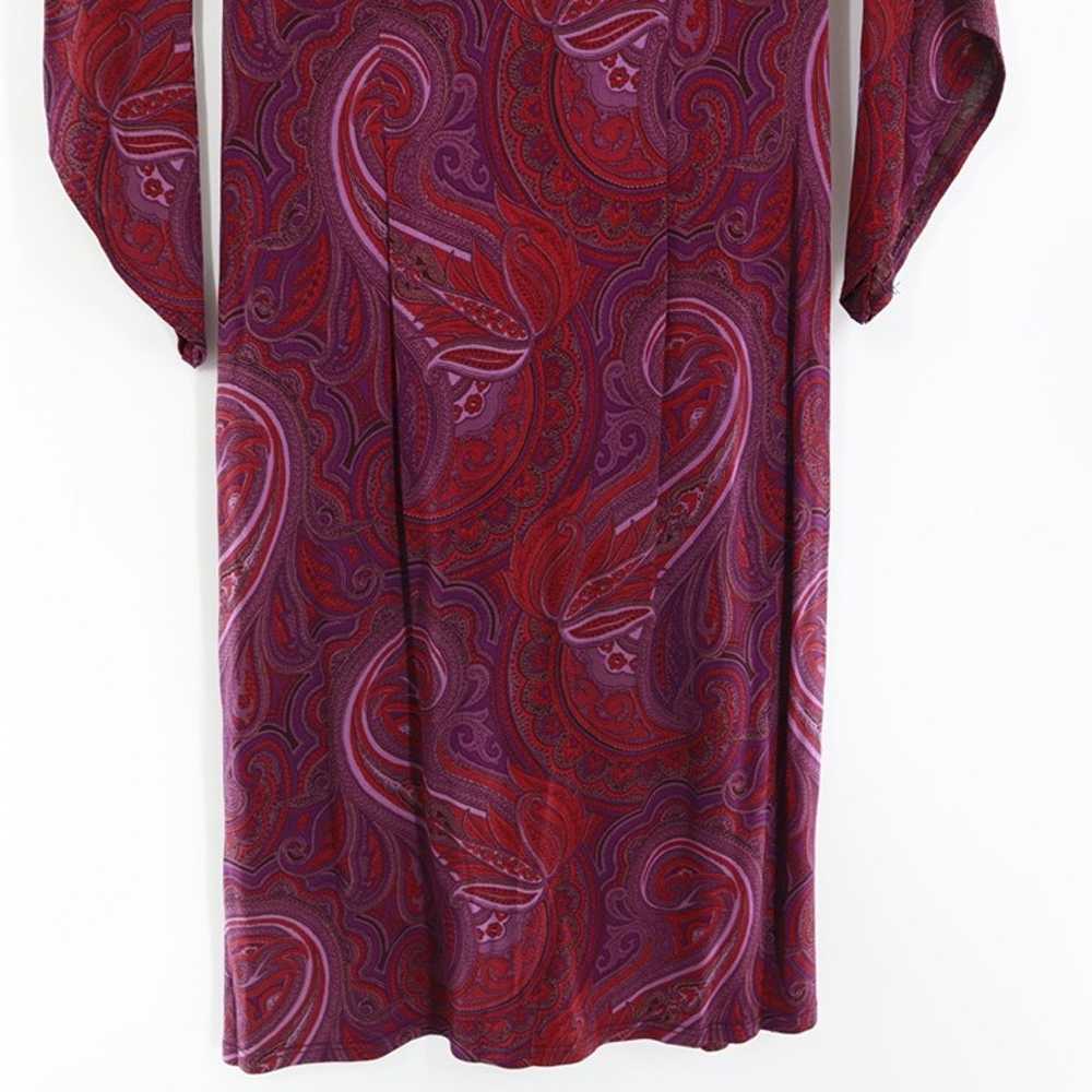 Laundry Paisley Dress Womens 8 Purple Red Witchy … - image 9