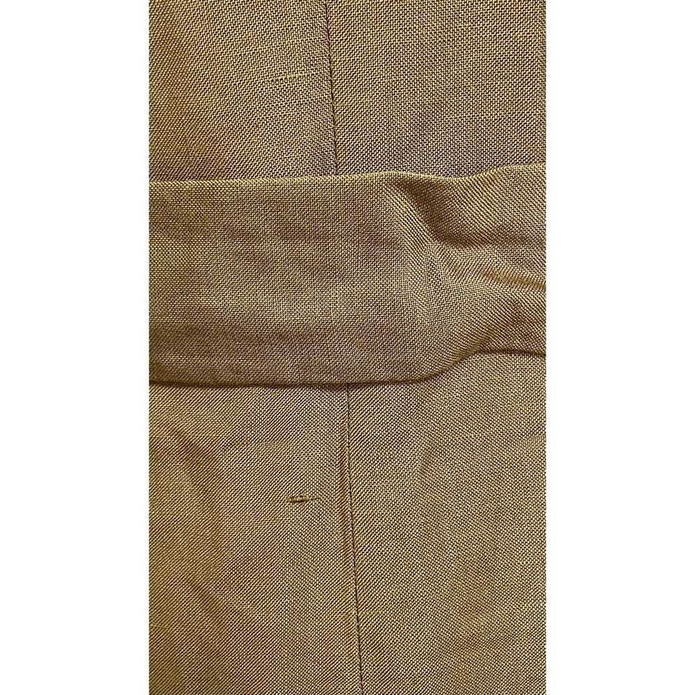 Laundry Shelli Segal brown tan short sleeve linen… - image 4