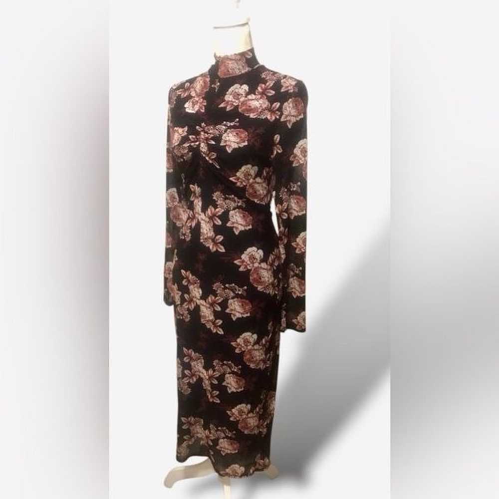 Floral Bodycon turtleneck maxi. - image 1