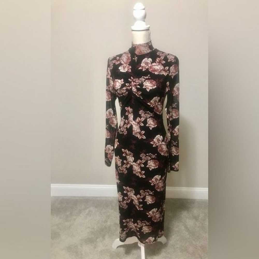 Floral Bodycon turtleneck maxi. - image 4