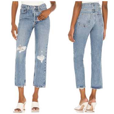 Agolde AGOLDE Lana Crop Jean Cornerstone Distresse