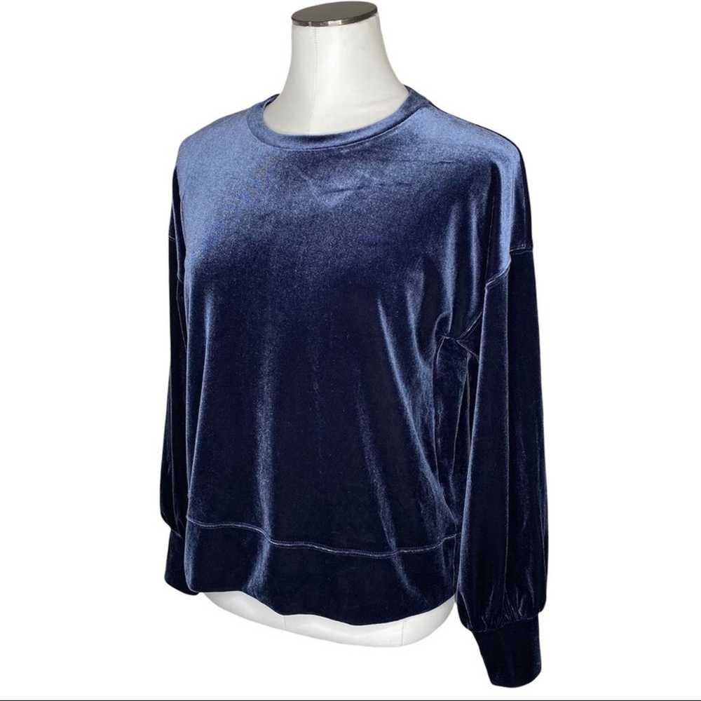 Madewell Velvet Balloon-Sleeve Sweatshirt size Sm… - image 5