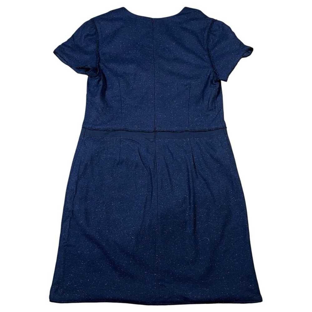 Banana Republic Navy Dress Tweed Wool Shift Dress… - image 7