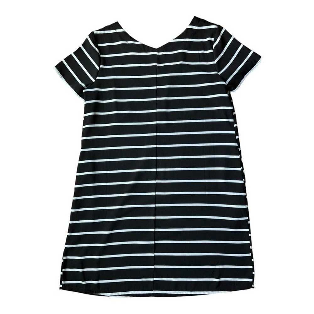 Apt. 9 Black & White Striped Short Sleeve V Neck … - image 10