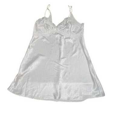 Linea Donatella Womens Large White Satin Lace Tri… - image 1