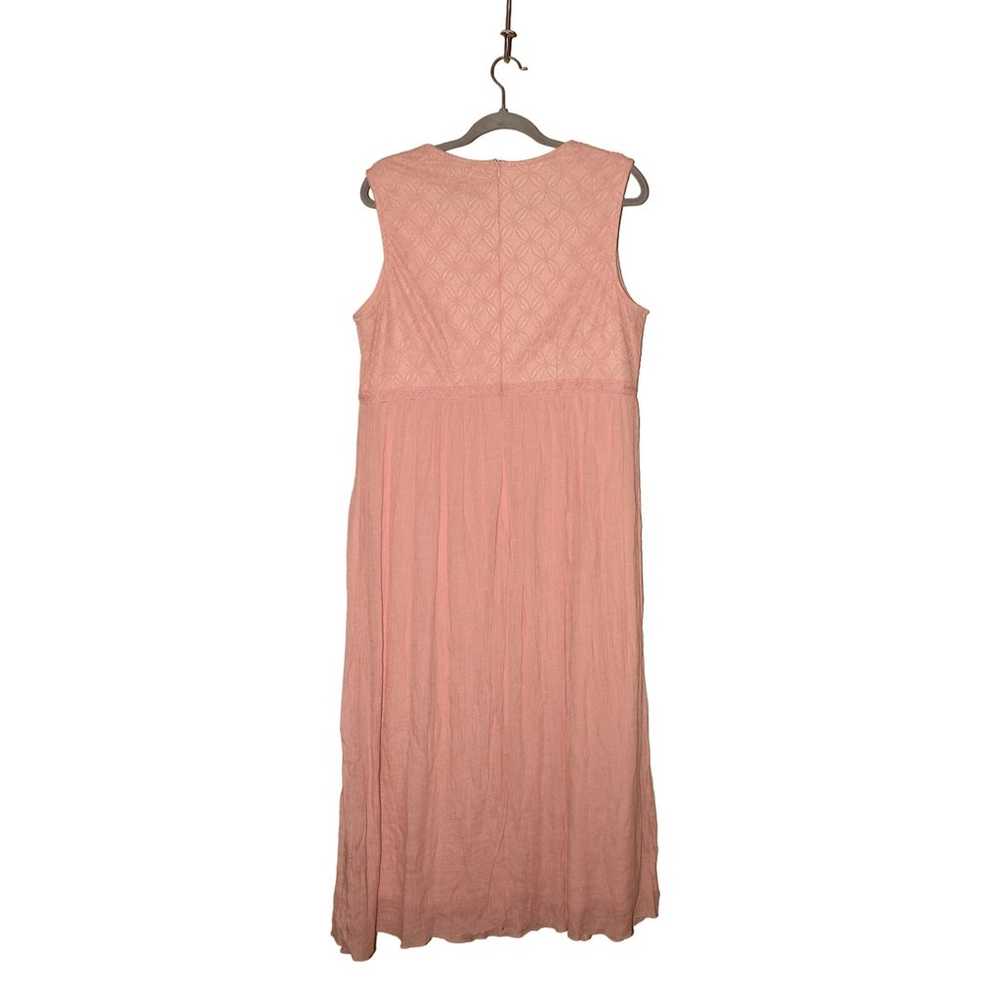 AVENUE $79 Pink Lace Applique Sleeveless Maxi Dre… - image 2