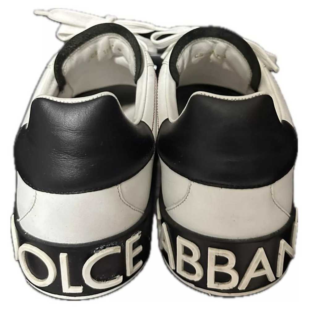 Dolce & Gabbana Portofino leather low trainers - image 4