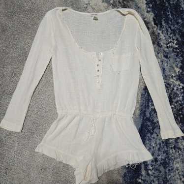 Intimately Free People Gauze Cream Shorts Romper s