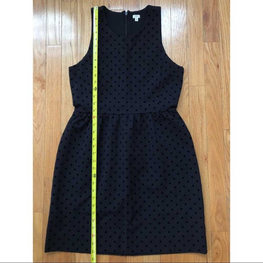 J. Crew Factory Velvet Dot Ponte Dress Black Small - image 6