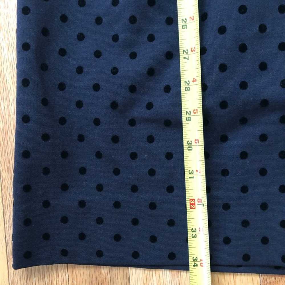 J. Crew Factory Velvet Dot Ponte Dress Black Small - image 7