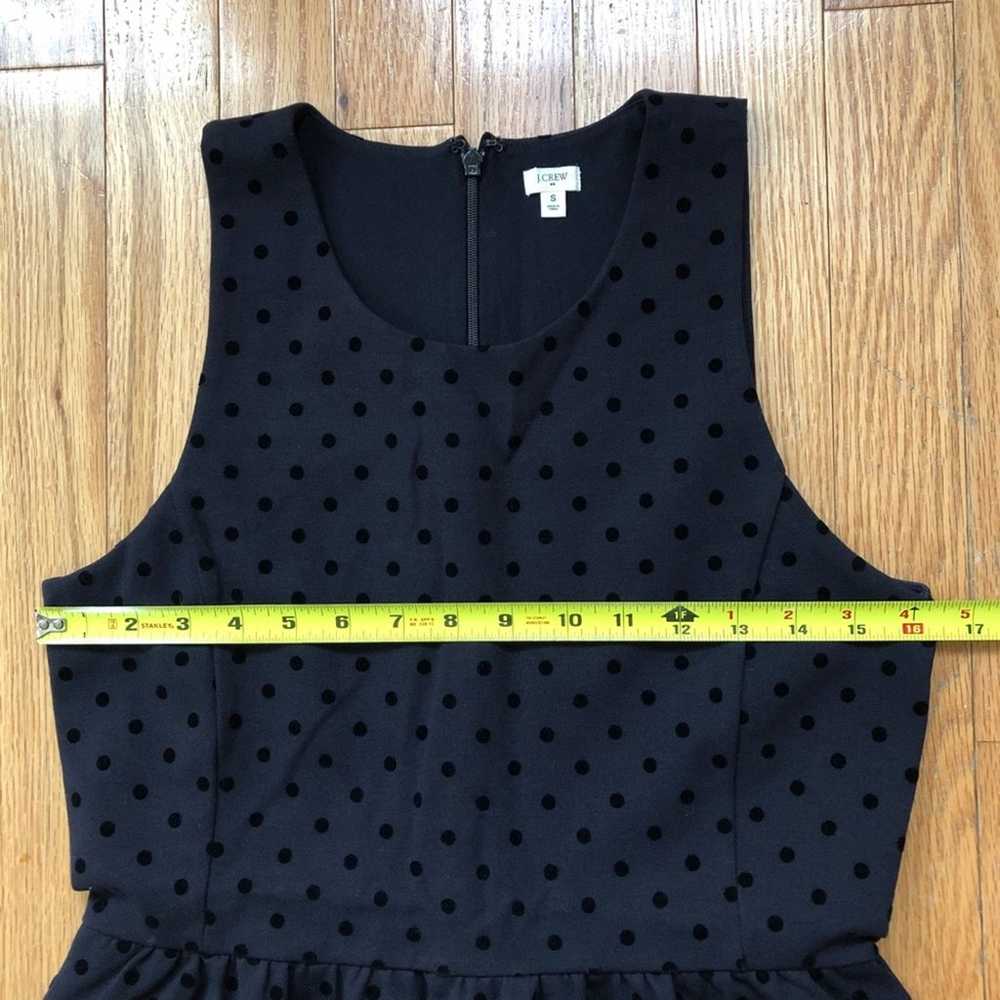 J. Crew Factory Velvet Dot Ponte Dress Black Small - image 8