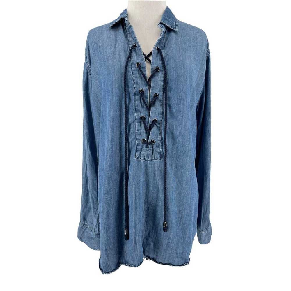 Rails Women's Raquel Dark Vintage Wash Chambray L… - image 2