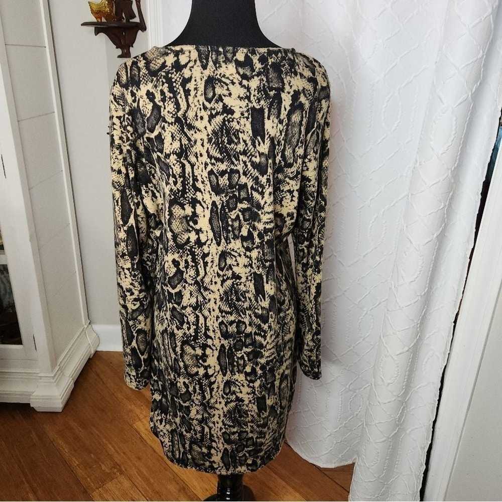 Michael Kors Chetah Print Sweater Dress Size Medi… - image 4