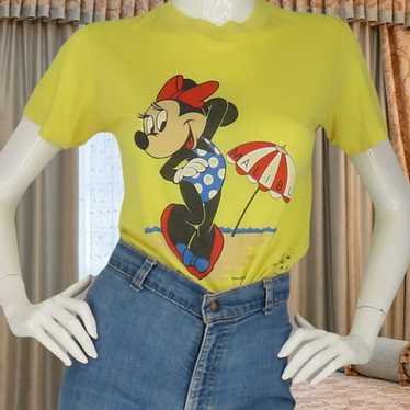 80s Womens Vintage Disney Minnie Mouse Swimsuit Te