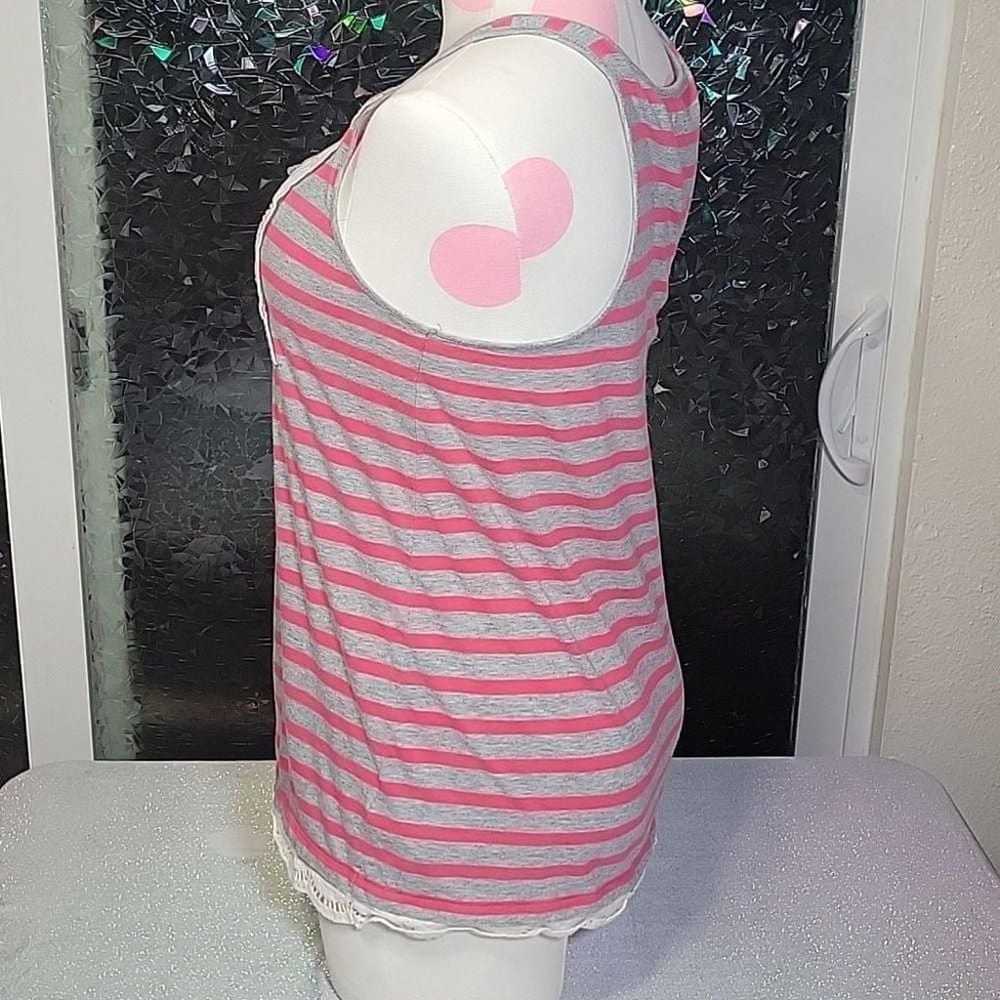 Y2k Vintage Juicy Couture Red & Grey Striped Tank… - image 3