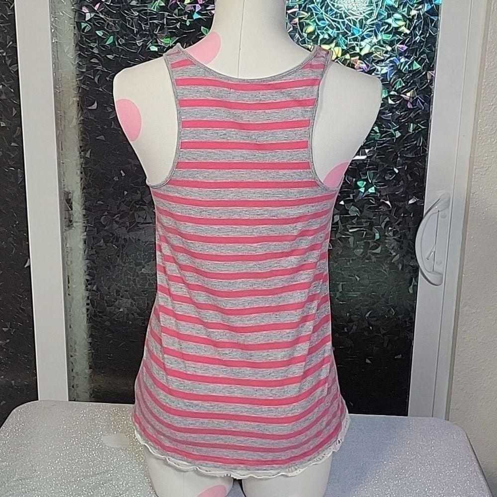 Y2k Vintage Juicy Couture Red & Grey Striped Tank… - image 4