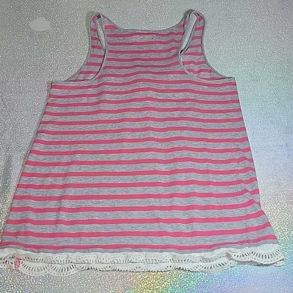 Y2k Vintage Juicy Couture Red & Grey Striped Tank… - image 8