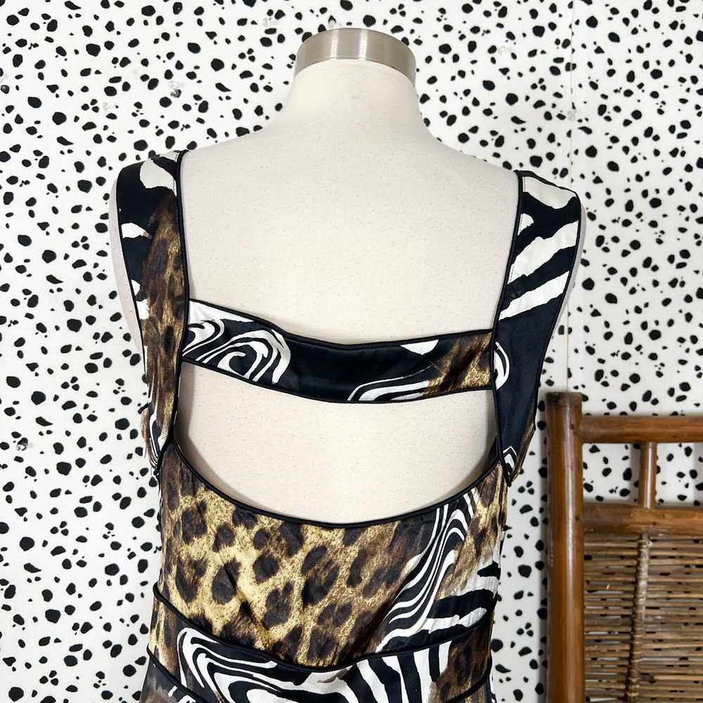 Cache | Vintage Silk Y2K Animal Print Leopard Zeb… - image 6