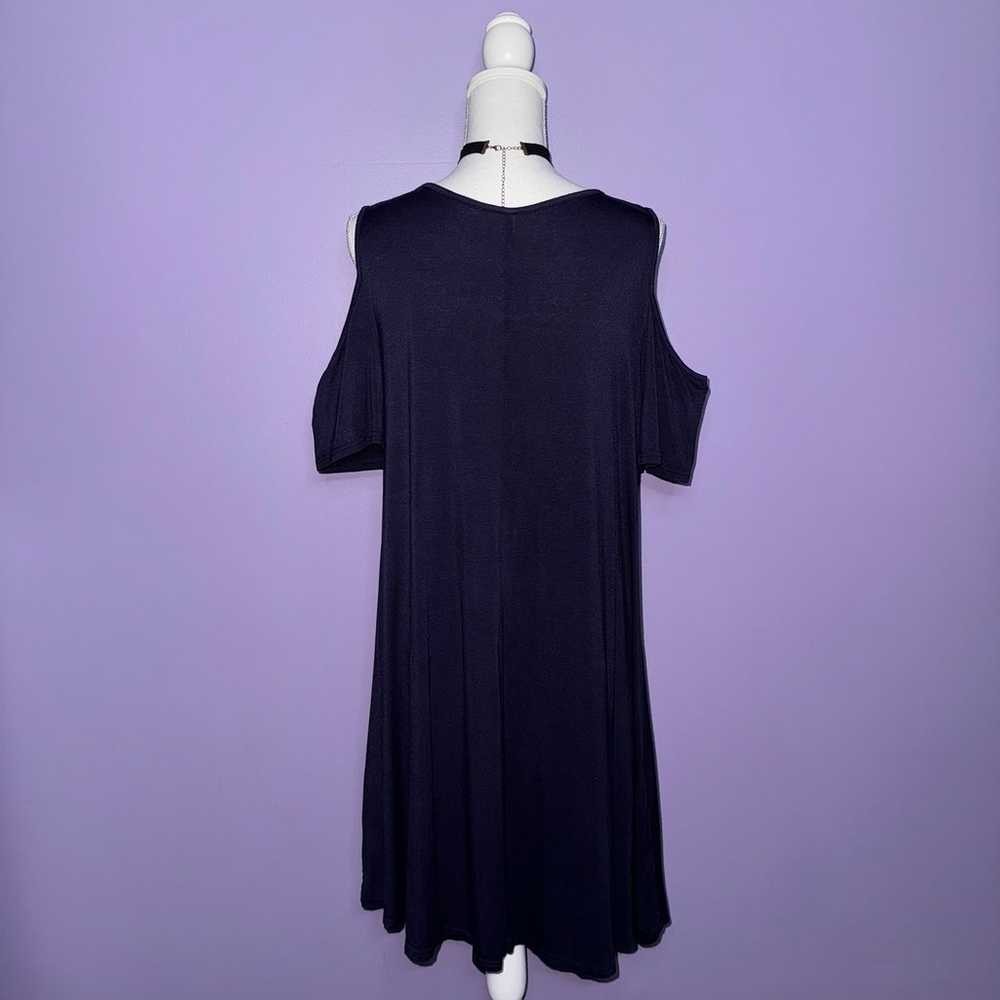 NEW Boutique Navy Blue Cross Front Cold Shoulder … - image 6