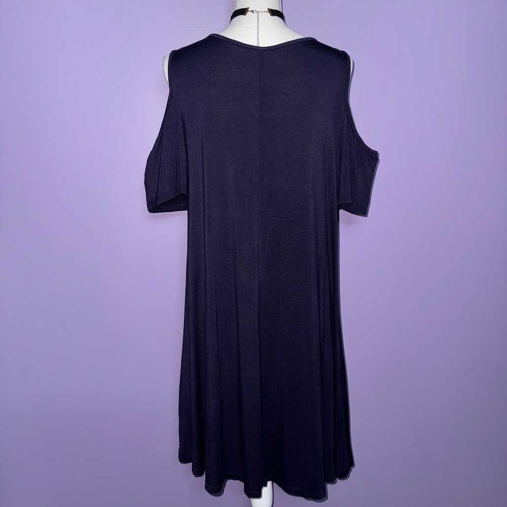 NEW Boutique Navy Blue Cross Front Cold Shoulder … - image 7