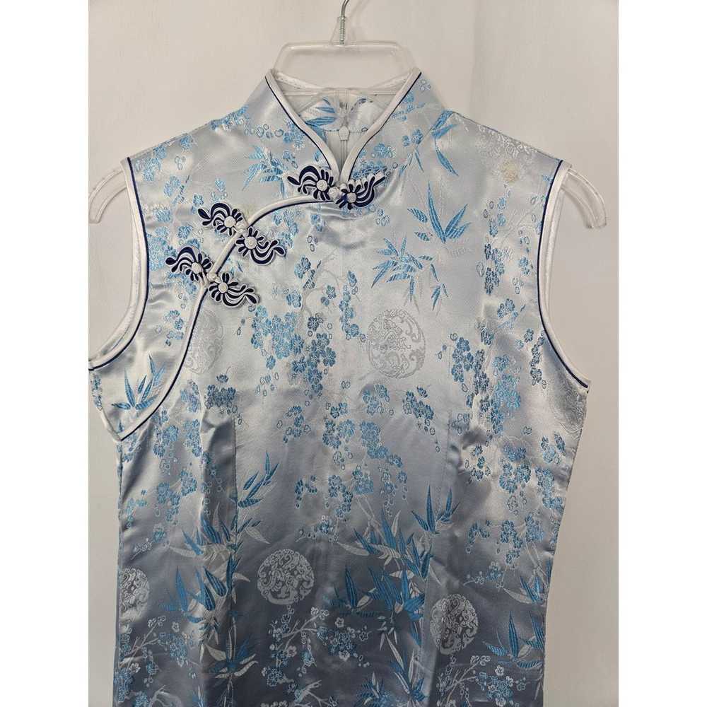 Vintage Unbranded Cheongsam Long Asian Floral Dre… - image 3