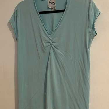 Lilly Pulitzer vintage light green v-neck Top