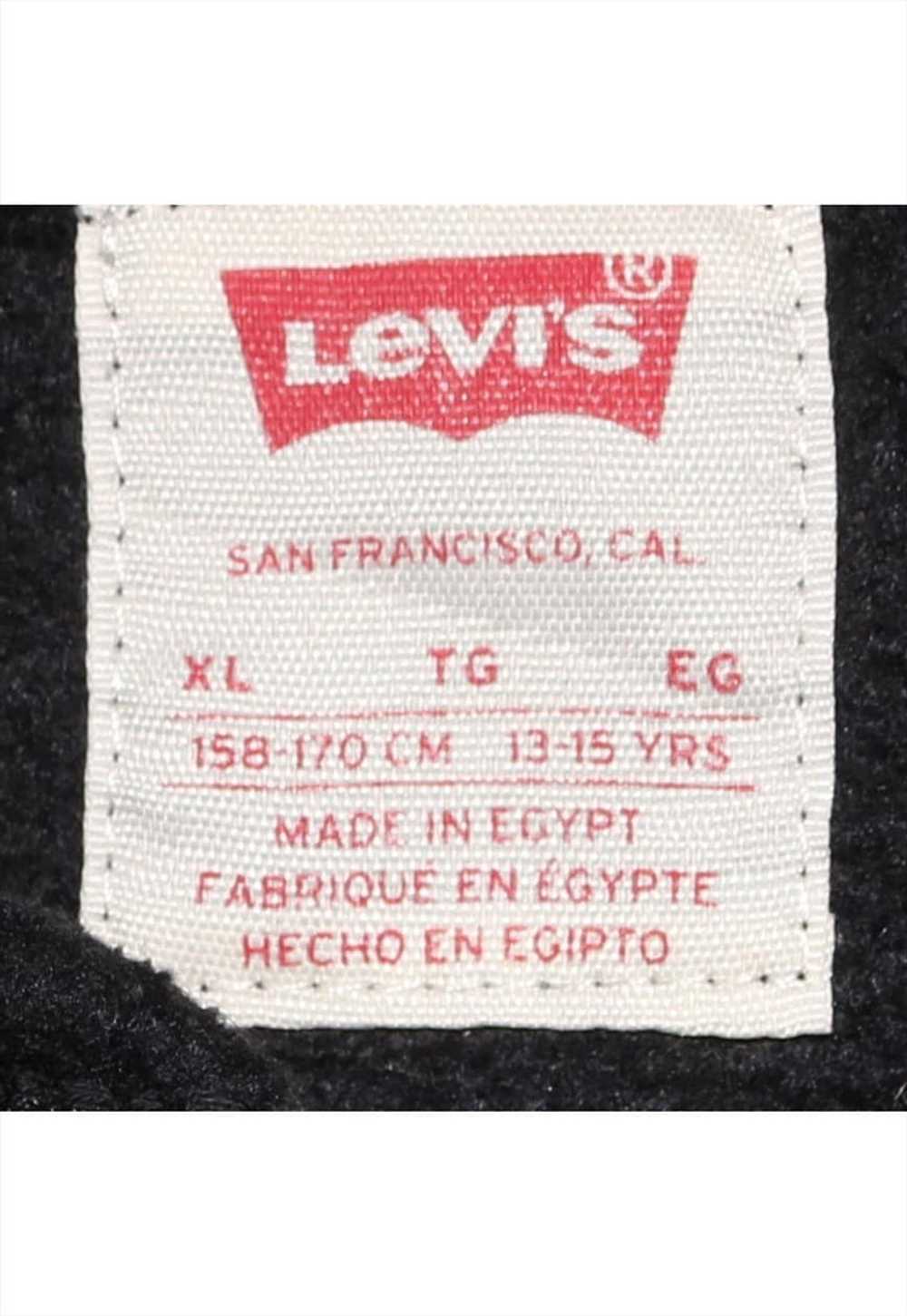 Vintage 90's Levi's Hoodie Spellout Pullover Blac… - image 4