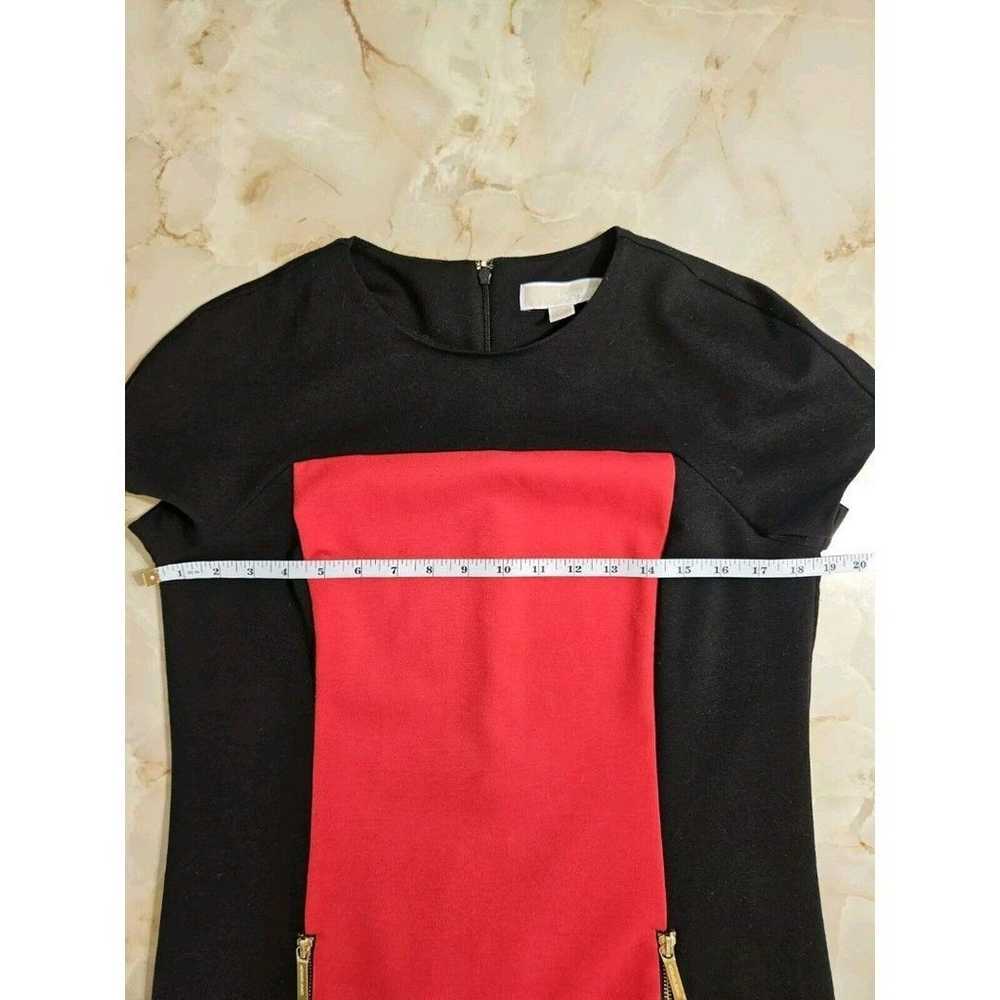 Michael Kors Red/Black Colorblock Gold Zipper Sho… - image 9