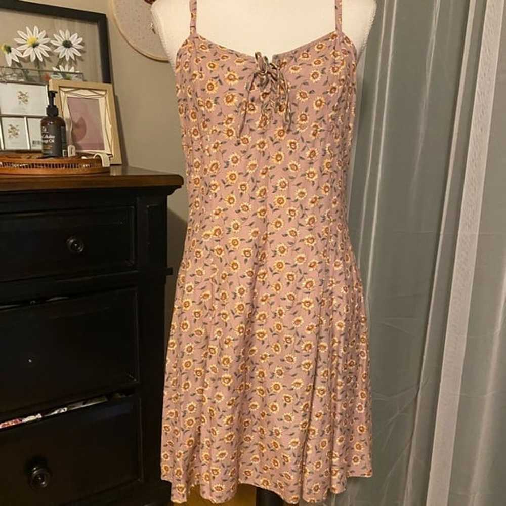 Vintage 90’s sunflower mini skater dress - image 1