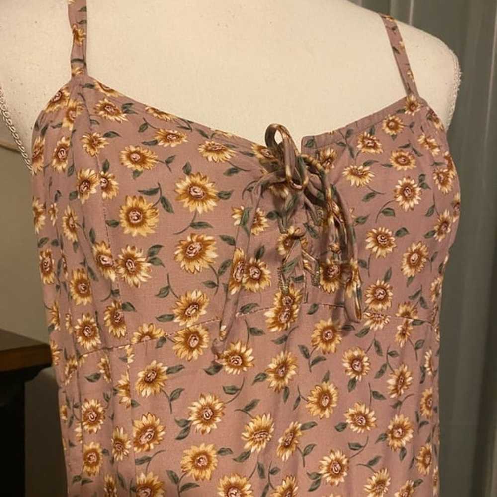 Vintage 90’s sunflower mini skater dress - image 2