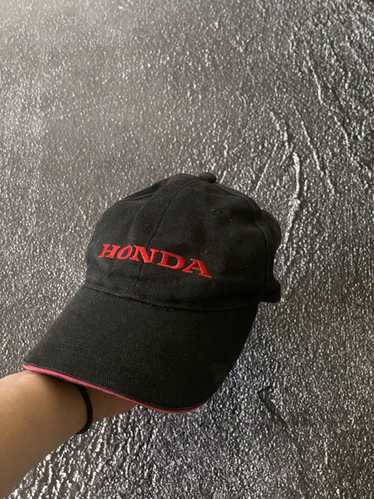 Honda × Racing × Vintage Cap HONDA Hat Faded Blac… - image 1