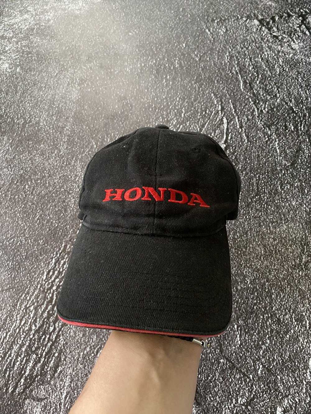 Honda × Racing × Vintage Cap HONDA Hat Faded Blac… - image 2