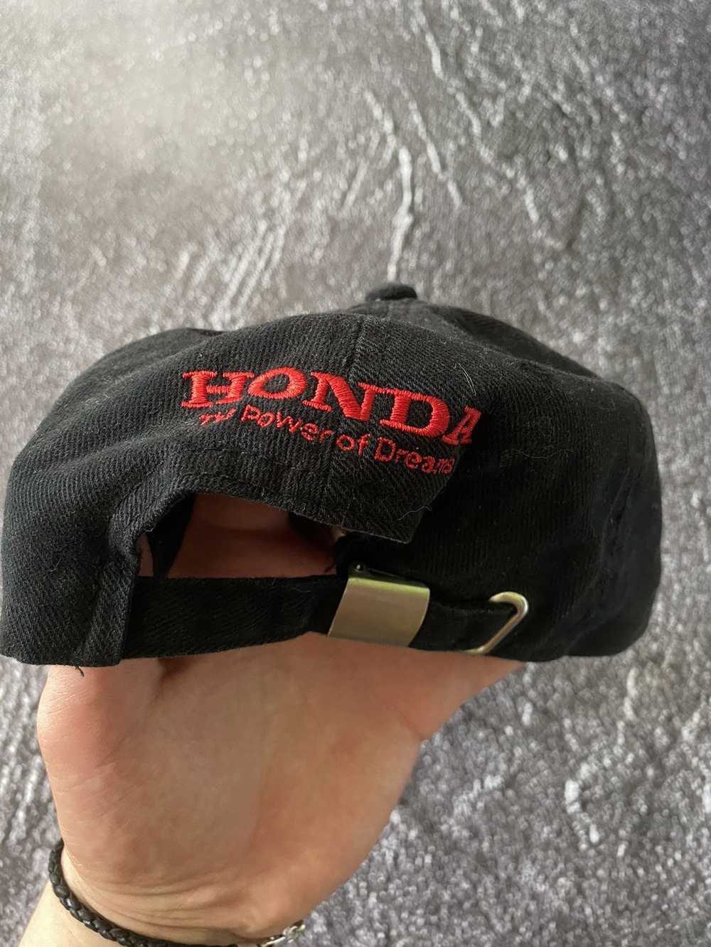 Honda × Racing × Vintage Cap HONDA Hat Faded Blac… - image 3