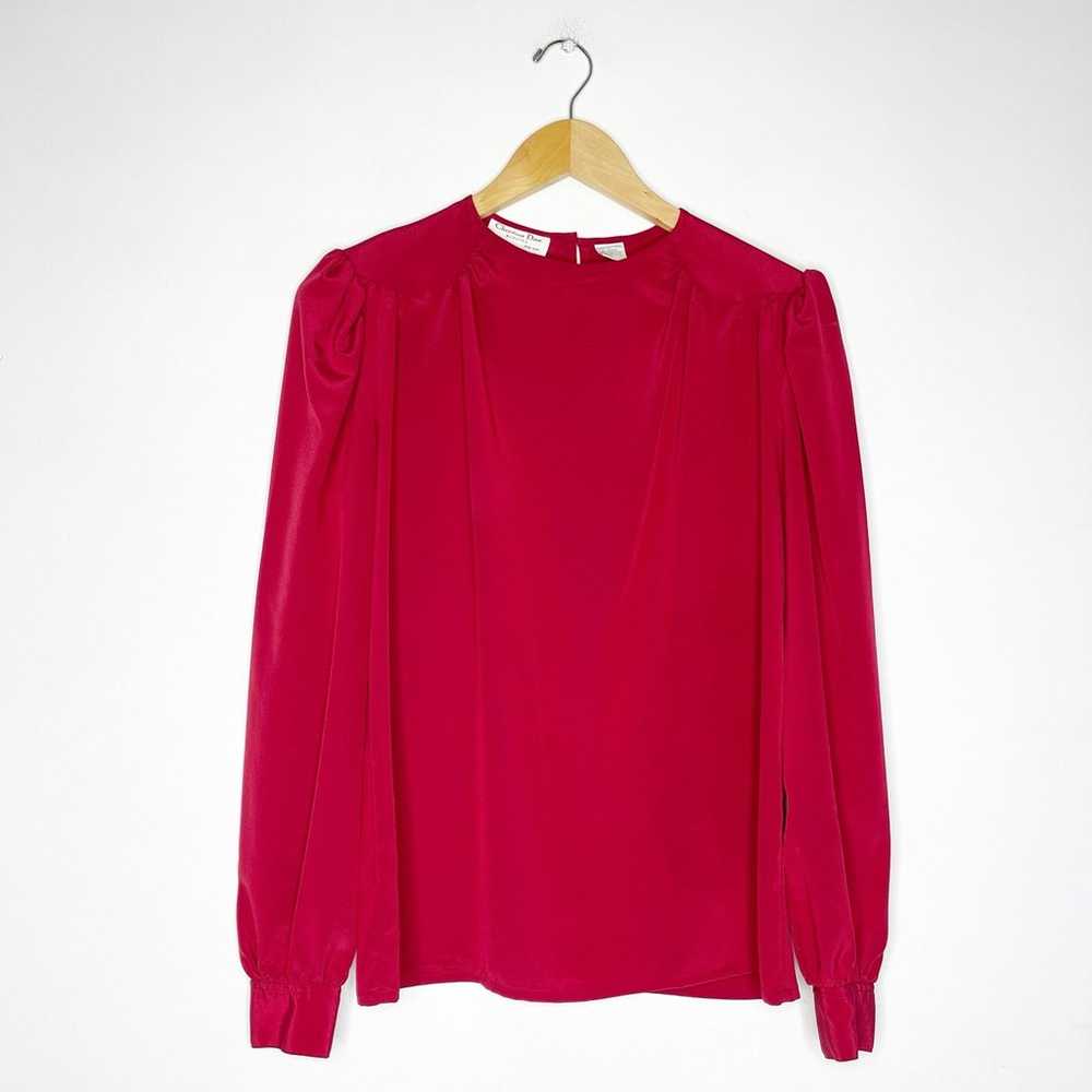 Christian Dior Long Sleeve Blouse Size 6 - image 1