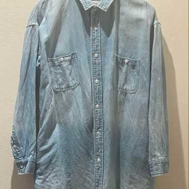 Beautiful Veritecoeur cotton-linen denim shirt wit