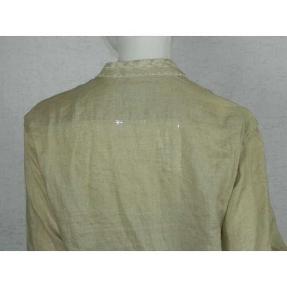 Bellows Brut Le Garage Blouse Vintage Beige Linen… - image 6