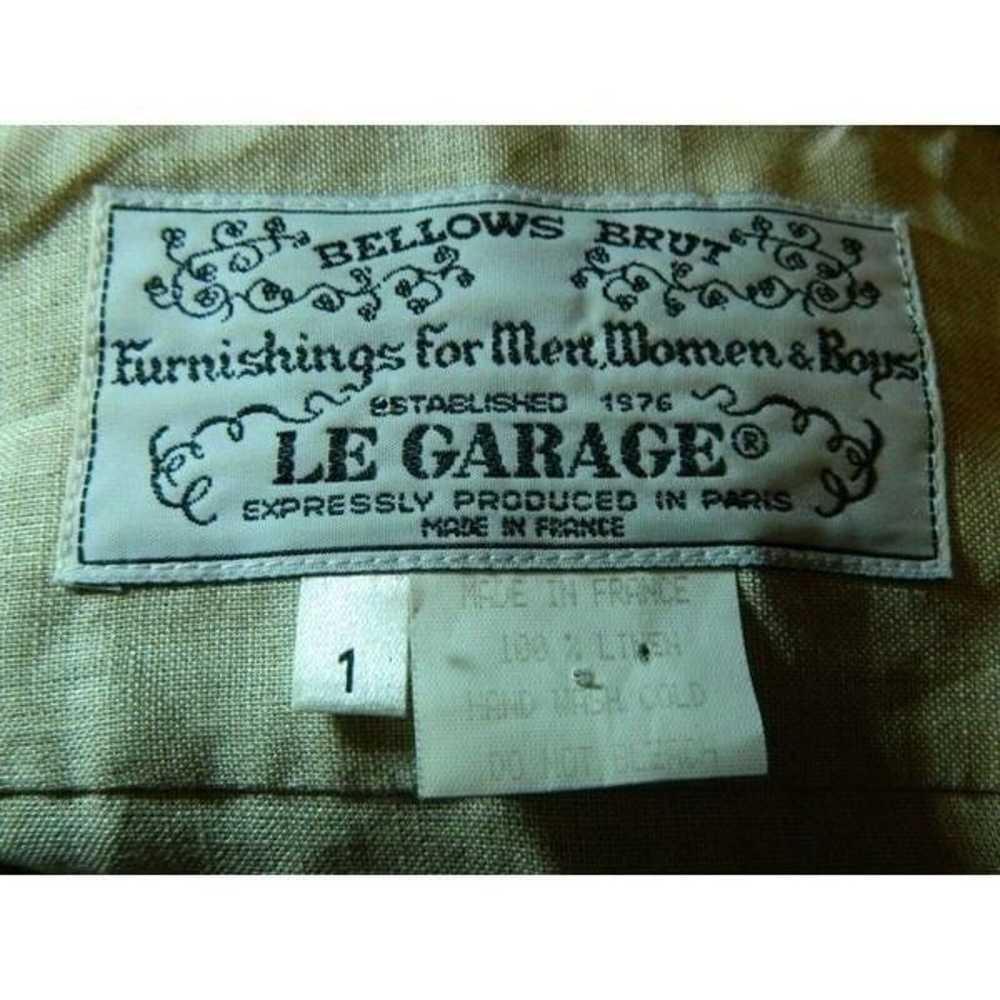 Bellows Brut Le Garage Blouse Vintage Beige Linen… - image 8