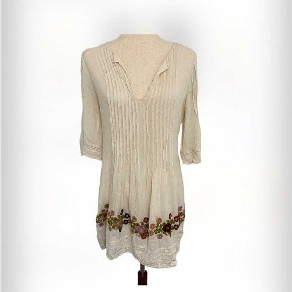 Tularosa Ivory Embroidered Audrey Dress Size S - image 2