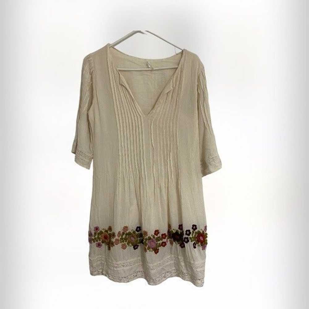 Tularosa Ivory Embroidered Audrey Dress Size S - image 3