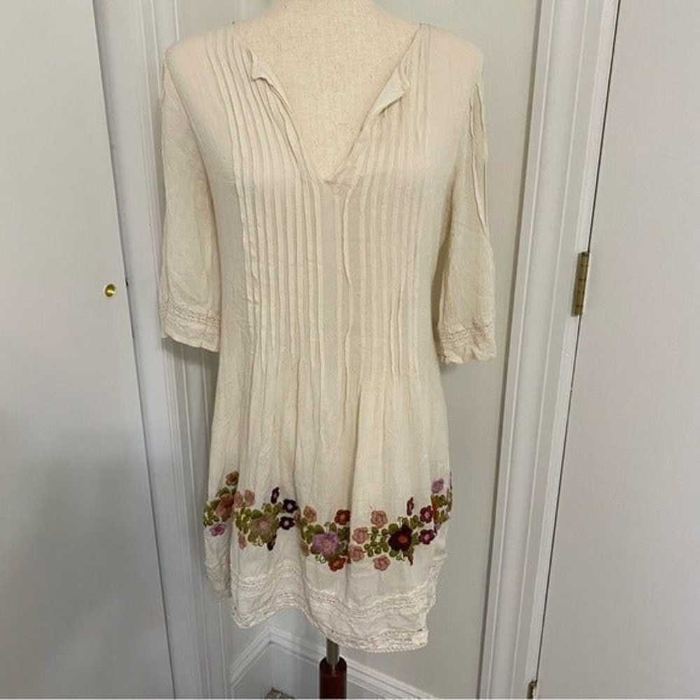 Tularosa Ivory Embroidered Audrey Dress Size S - image 4