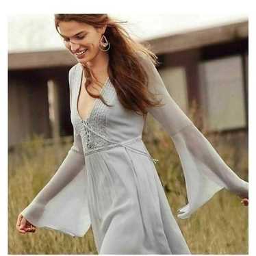 Anthropologie Ghost London Peasant Belled Dress Si