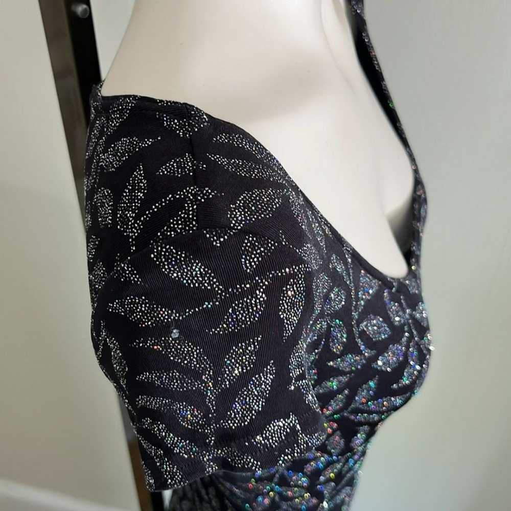 VINTAGE 90s all that jazz glam sparkle stretch bo… - image 8